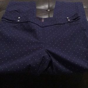 Blue and White Polka Dot Pants